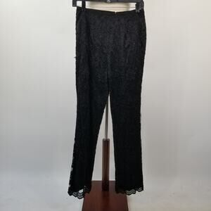 J.R. Nites By Caliendo Black Lace Lined Fancy Pants Vintage Good Cond  Size 6